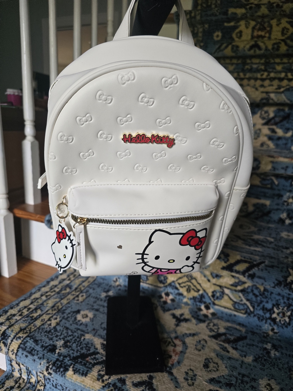 Hello Kitty White Backpack with Red Accents